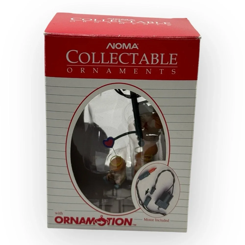 Vintage 1989 NOMA Ornamotion Angels Playing Instruments Animated Xmas Ornament‎